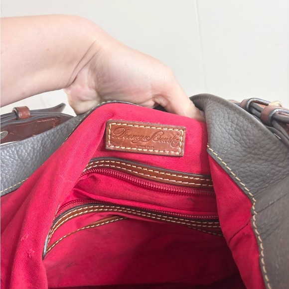 Dooney And Bourke Cooper Hobo Leather Shoulder bag grey brown - Picture 11 of 11